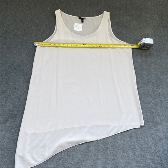 Eileen Fisher Asymmetrical Silk Ivory Tank Top (fits like a Large) - Picture 5 of 8